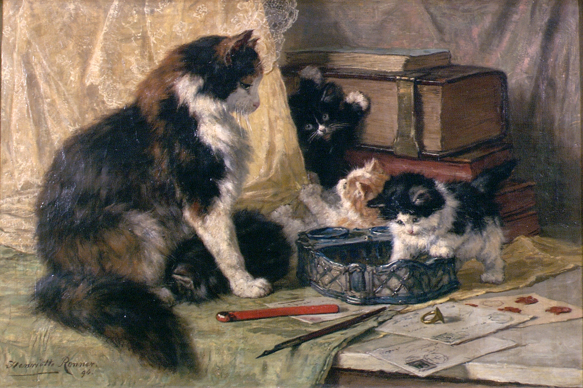 Spelende katjes, Henriëtte Ronner-Knip, 1894 (olieverf op doek)